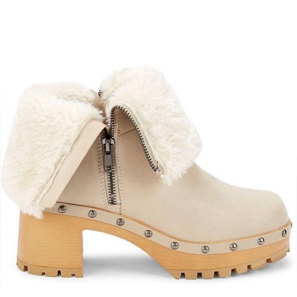 NWT M.I.A. Sassie flux Fur Trimmed Ankle Boots - Picture 1 of 13